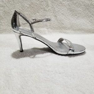 Stuart Weitzman silver patent leather heels